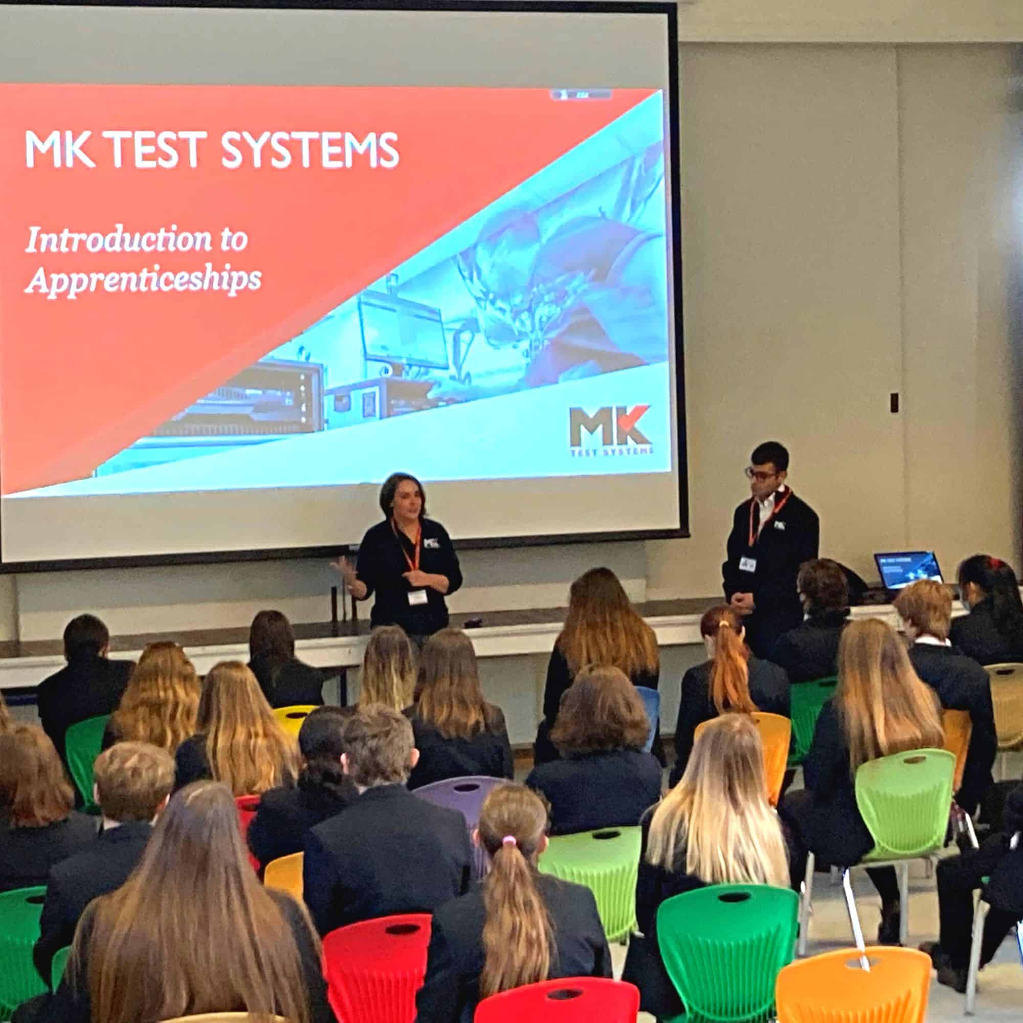 MKTest Systems supporting National Apprenticeships Week at Court Fields School.